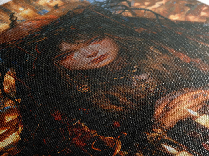 Occult Harvest Festival, Dark Academia Wall Art, Vertical Wall Art, Canvas Print, Gothic Wall Decor, Halloween Portrait Art, Horror Wall Art