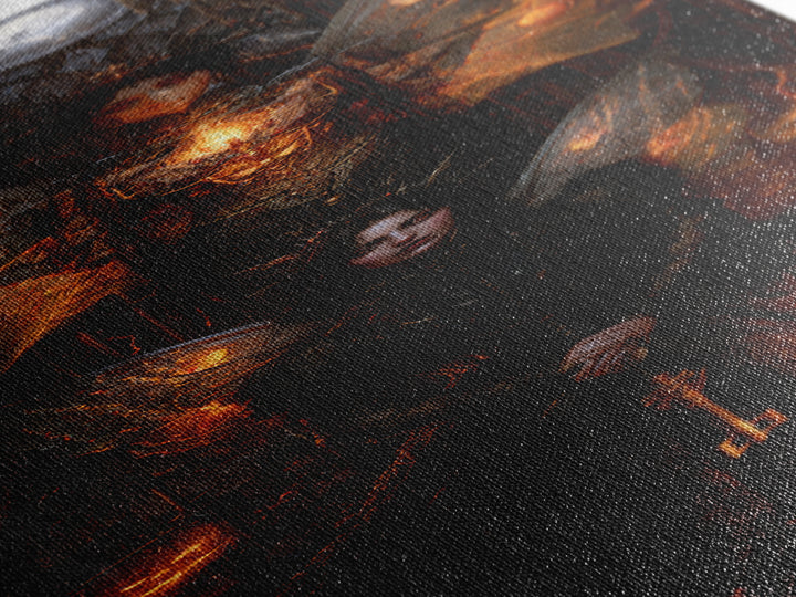 The Moth-Winged Empress, Victorian Horror Portrait, Tall Narrow Wall Art, Canvas Print, Gothic Wall Decor, Halloween Portrait Art