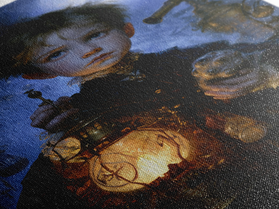 The Child Who Caught A Moon-Spawn, Victorian Gothic Art, Vertical Wall Art, Canvas Print, Gothic Wall Decor, Halloween Portrait Art