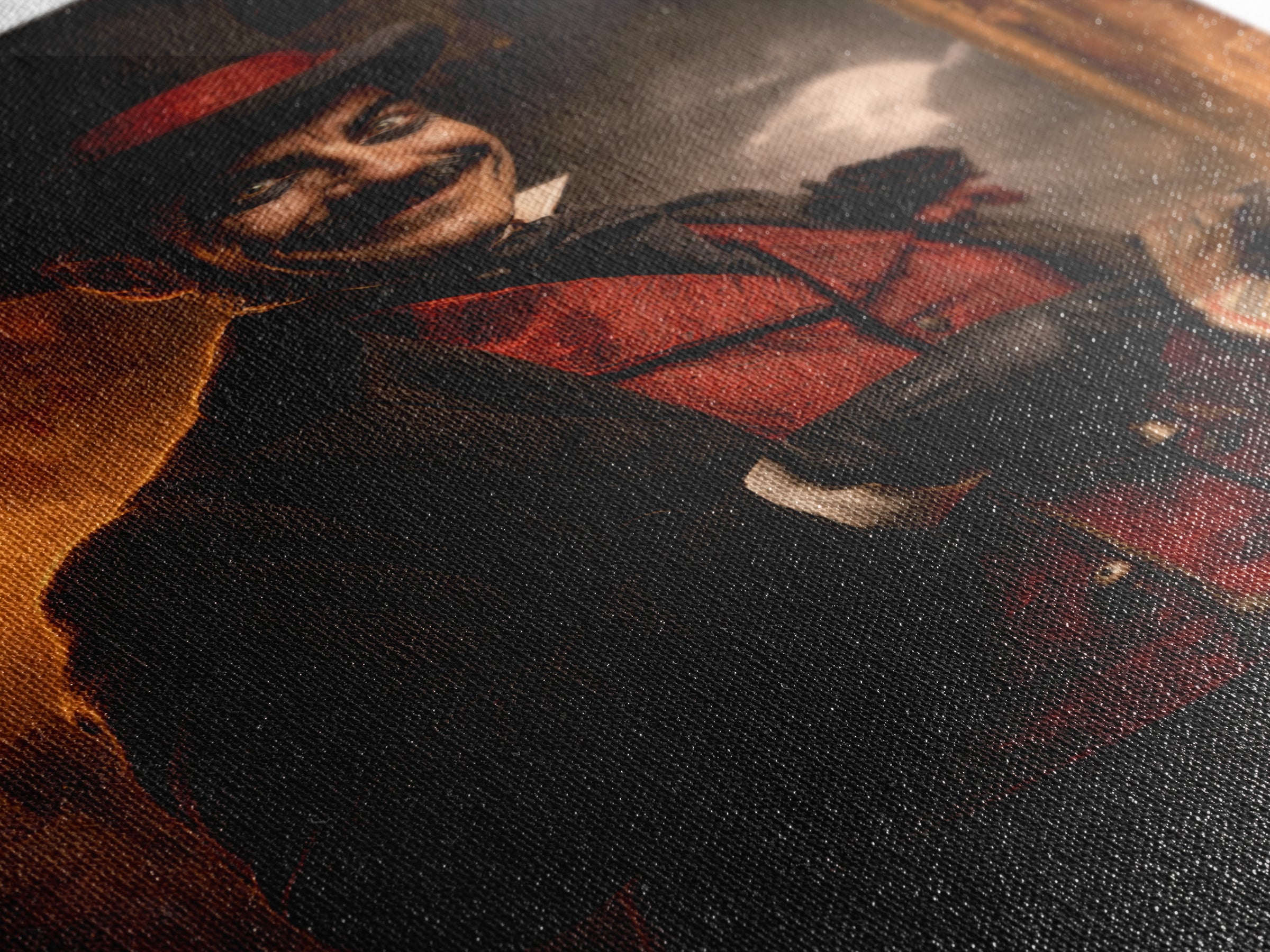The Cursed Ringmaster, Victorian Circus Horror Portrait, Vertical Canvas Print, Macabre Home Decor, Classic Monster Art