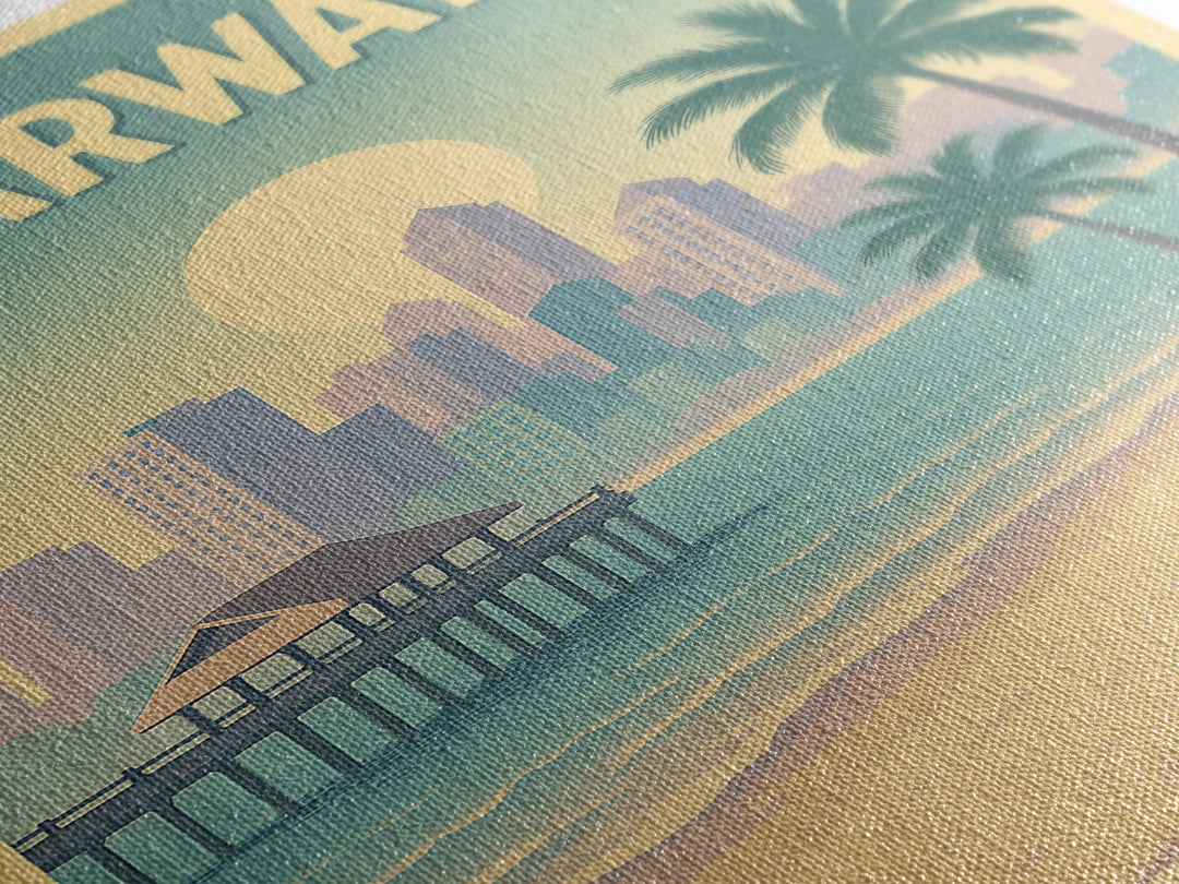 Clearwater Florida Travel Poster, Canvas Print, Dreamy Skyline Poster Art, Clearwater Art Print, Travel Wall Art, City Poster, Wall Art