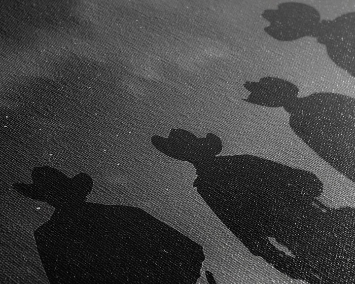 Cowboy Prints Framed Wall Art, Western Decor, Farmhouse Decor, Cowboy Photography, Gloss Metal Wall Art, Wood Framed Rustic Decor