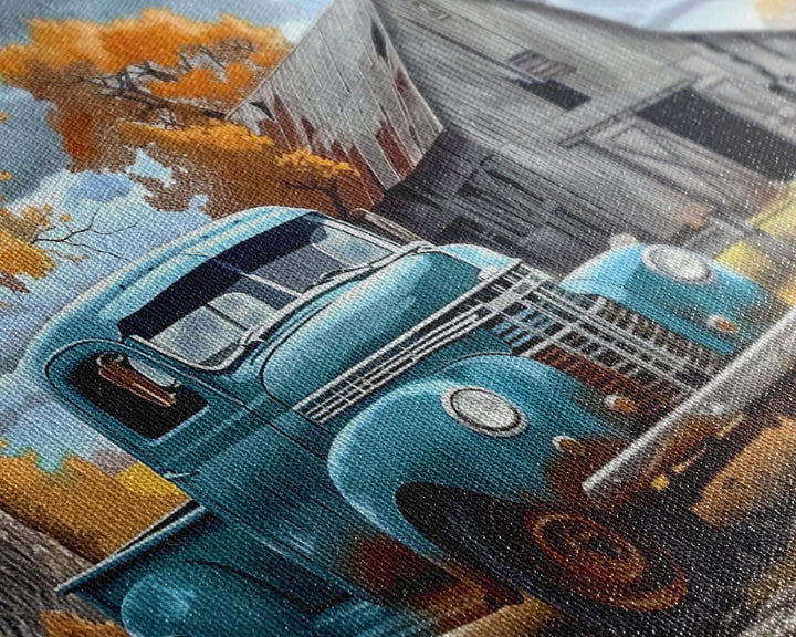 Old Rusty Truck Painting Canvas Print, Wood Framed Wall Art or Metal Art, Vintage Style Wall Art, Farmhouse Decor, Boho Whimsical Art