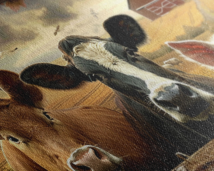 Cute Farmhouse Animal Print, Window Art, Wall Art, Home Decor, Wall Decor, Cute Farmhouse Kitsch Living Room Art