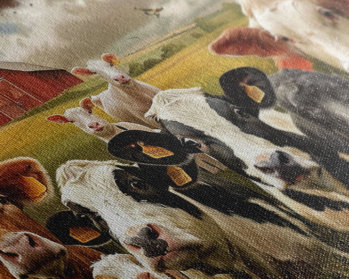 Cute Farmhouse Animal Print, Window Art, Wall Art, Home Decor, Wall Decor, Cute Farmhouse Kitsch Living Room Art