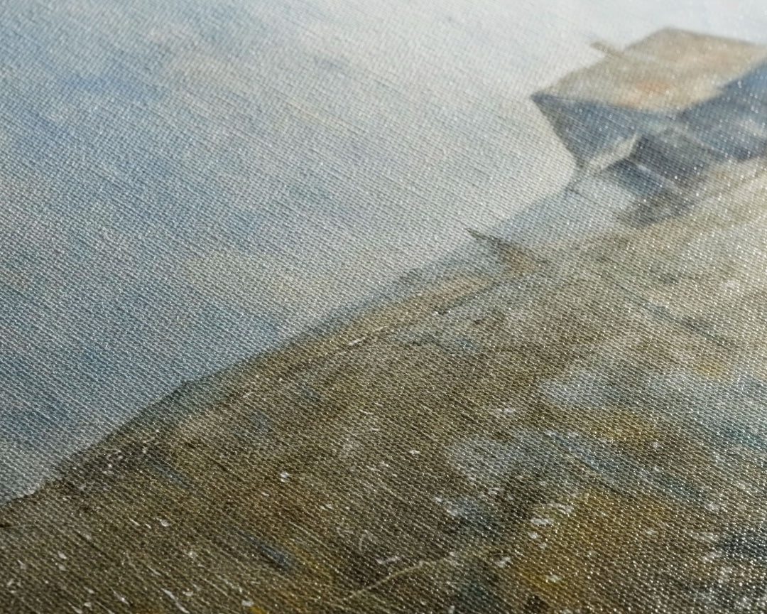 Kitsch Kitchen Farmhouse Decor Framed Canvas Print, Farmhouse Decor, Original Art Of an Old Farmhouse, Western Decor