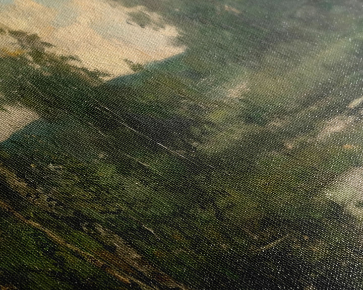 Early American Landscape Painting Framed Canvas Print | Oil Painting Print | Metal Art | Landscape Painting | Living Room Art | Home Decor