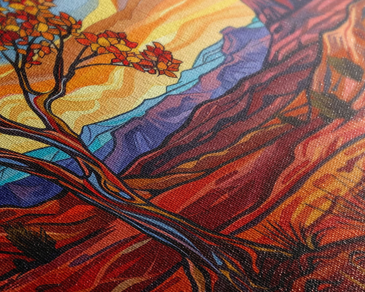 Retro Pop Art Desert Print, Van Gogh Inspired Wall Art, Rustic Southwest Decor, Farmhouse, Wild West, Wester Decor, Home Decor Living Room