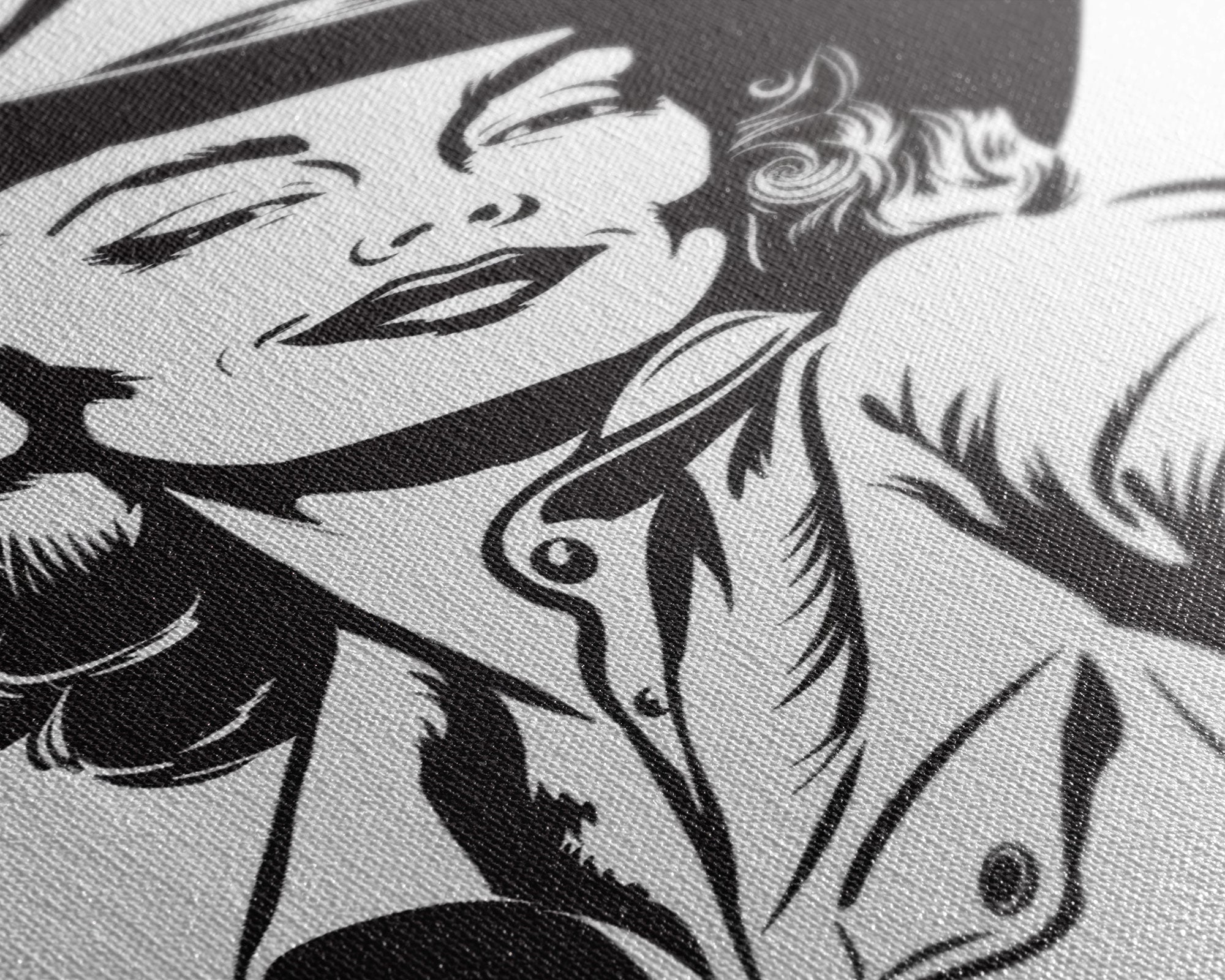 Smiling Cowgirl Portrait Art Print, Western Silhouette Framed Canvas, Vintage Cowgirl Artwork, Unique Wall Decor