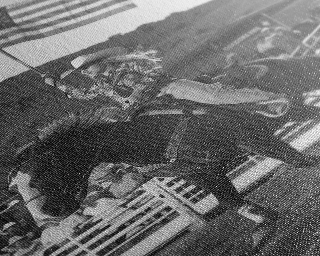 Cowgirl Flag Bearer Art Print, Western Rodeo Framed Canvas, Vintage Black and White Photography, Unique Wall Decor