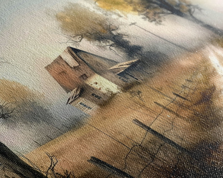 Desert Flora with Vibrant Flowers and Mountains, Colorful Framed Canvas Print for Home, Southwestern Style Wall Art, Nature Decor