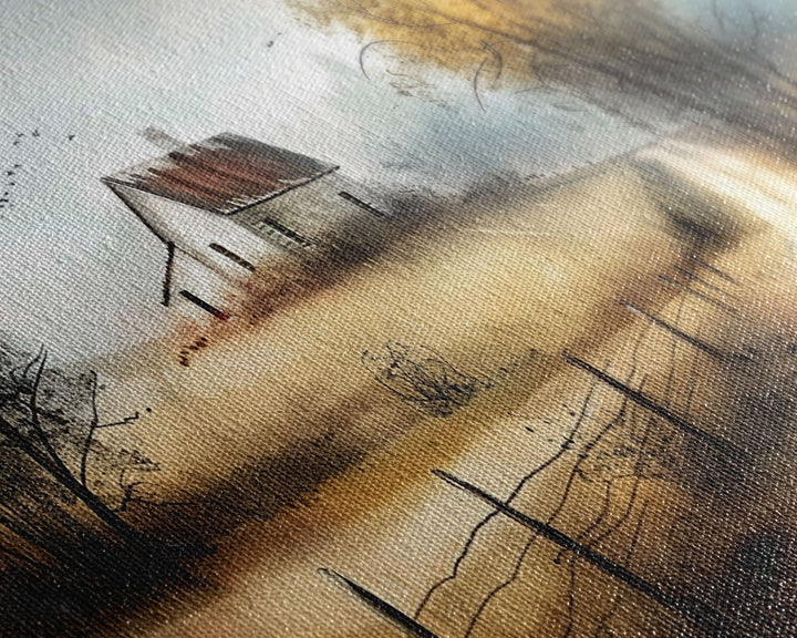 Prickly Pear Cactus Blooming in Desert Sunset, Eye-catching Framed Canvas Print for Living Room, Boho Wall Art, Floral Decor