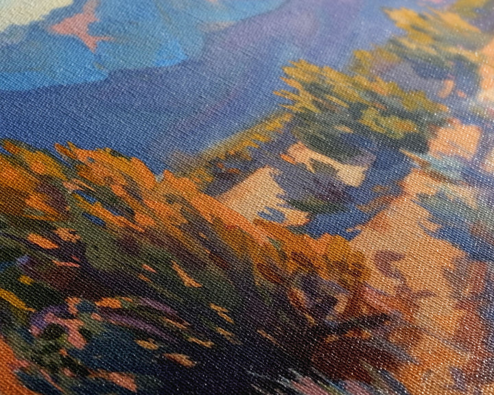 Serene Desert Landscape with Mountains, Beautiful Living Room Art, Framed Canvas Print, Farmhouse Style, Rustic Wall Decor