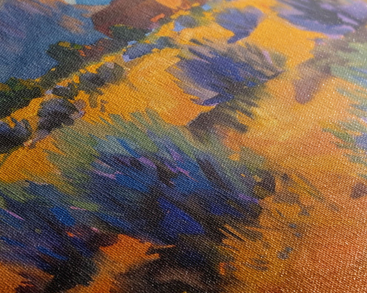 Rustic Barn in Desert Scene, Stunning Wall Art for Bedroom, Framed Canvas Print, Boho Style, Minimalist Home Decoration