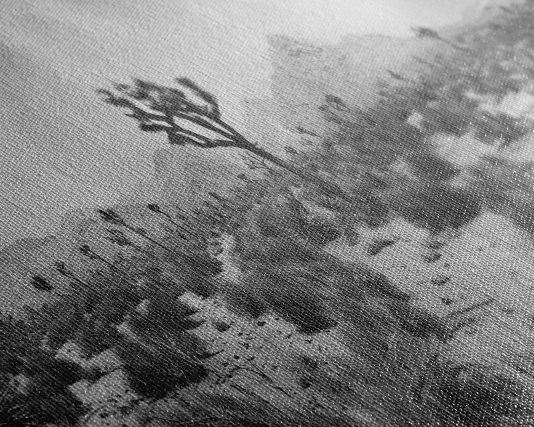 Desolate Desert with Joshua Trees, Framed Canvas Print for Living Room Decor, Ideal for Bedroom Wall Art, Rustic Western Scene