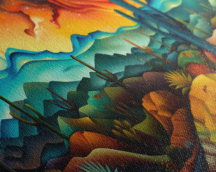 Majestic Misty Mountain Landscape Beautiful Framed Canvas Print, Perfect for Living Room Art, Rustic Bedroom Decor, Wildlife Wall Art