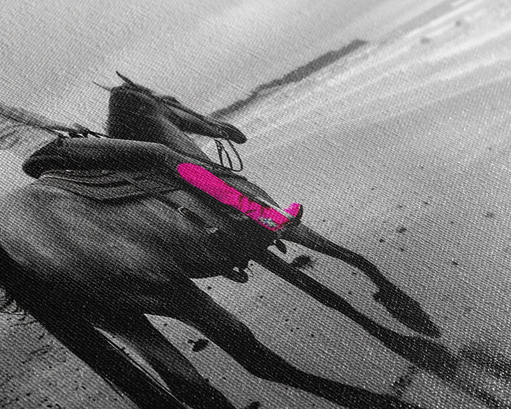 Framed Canvas Print of Highland Cow in Winter Hat, Fun and Quirky Wall Art for Living Room or Bedroom, Unique Decor