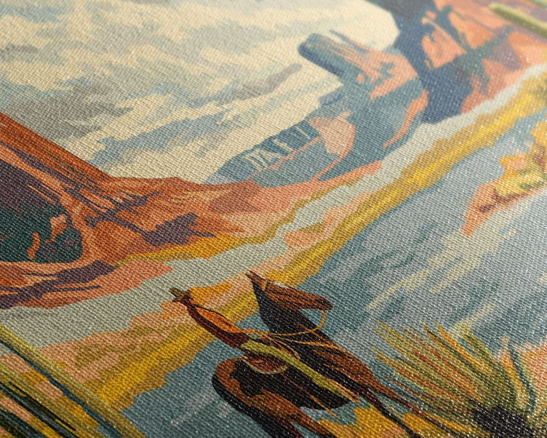 Cowboy in Monument Valley Landscape, Framed Canvas Print for Rustic Living Room Decor, Western Art for Bedroom and Home Decoration