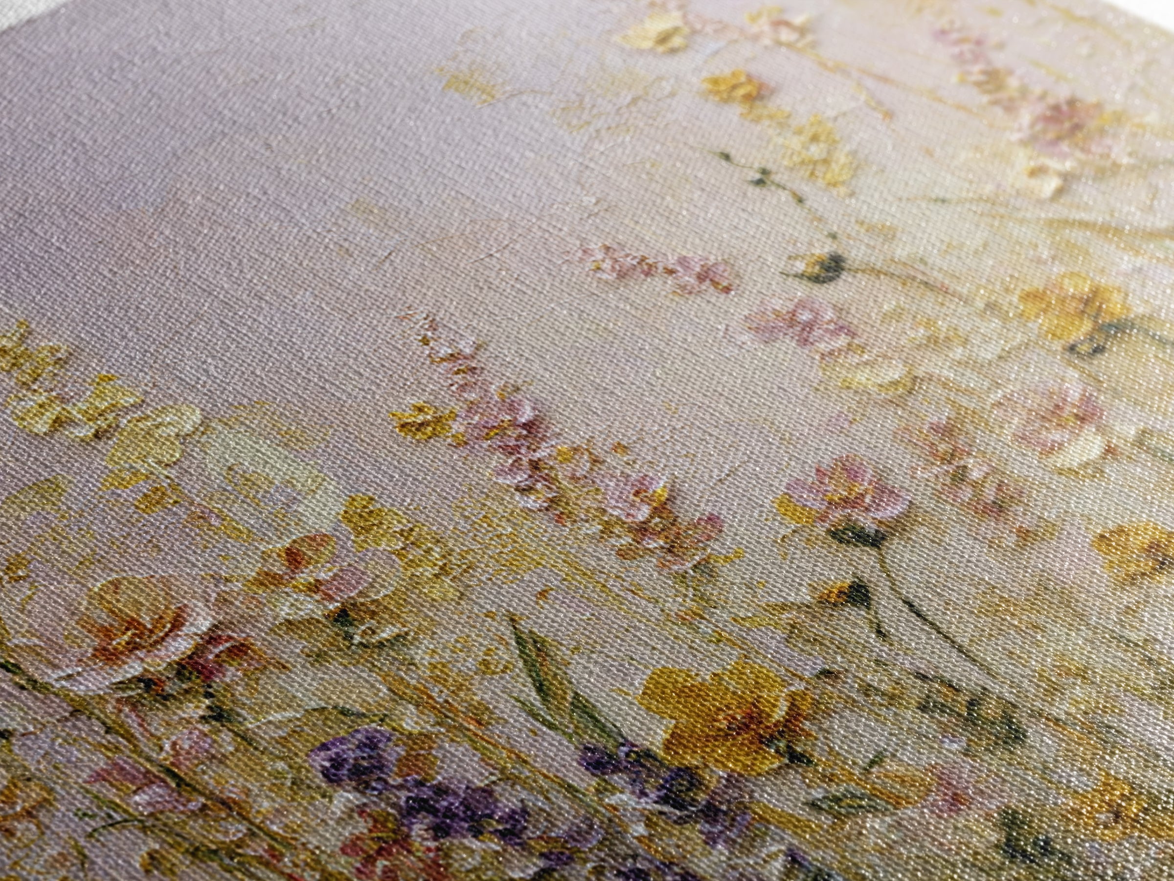 Impressionist Meadow of Wildflowers Canvas Print, Wall Art, Gallery Decor, Living Room Decor, Fine Art, Home Decor, WAL-1x1-17