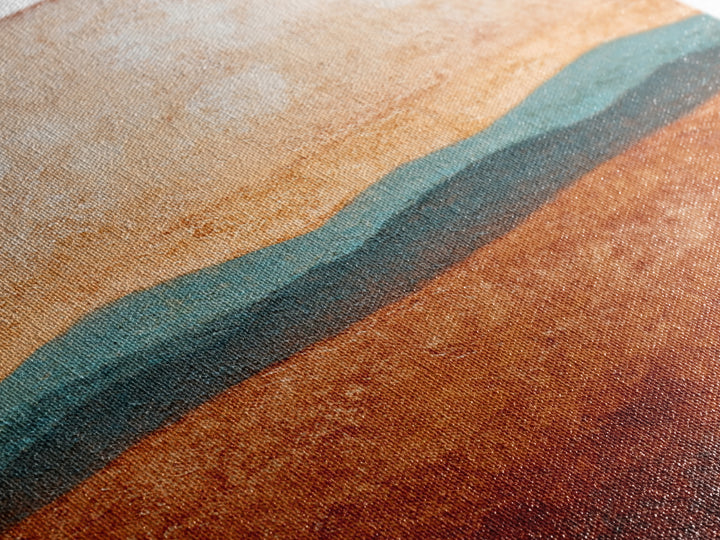 Desert Landscape in Warm Terracotta Tones Canvas Print, Wall Art, Wall Hanging, Living Room Decor, Fine Art, WAL-1x1-31