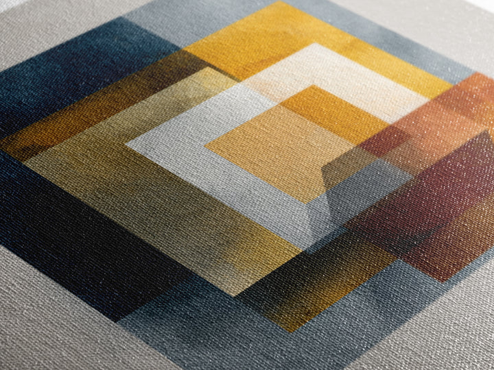 Modern Geometric Composition for Living Spaces Canvas Print, Wall Art, Textured Wall Art, Living Room Decor, Abstract Art, WAL-1x1-76