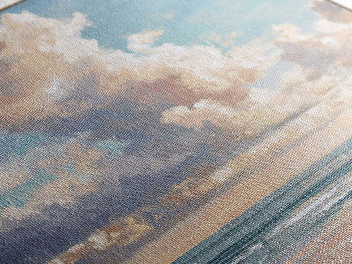 Classic Seascape with Dramatic Clouds Canvas Print, Wall Art, Art, Living Room Decor, Fine Art, Wall Clock, Large Wall Art, WAL-1x1-99