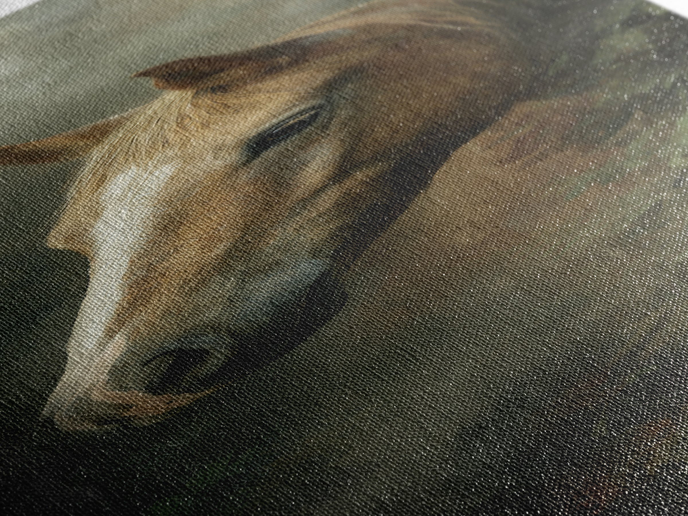 Wild Horse Portrait Canvas Print, Wall Art, Canvas, Living Room Decor, Oil Painting, Canvas Wall Art, Abstract Art, WAL-1x3-25