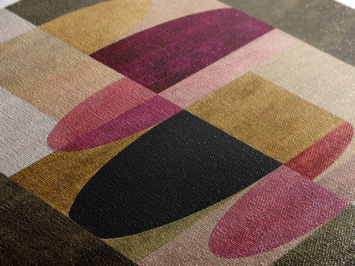 Modern Geometric Composition for Living Spaces Canvas Print, Wall Art, Metal Wall Art, Living Room Decor, Fine Art, WAL-1x3-40