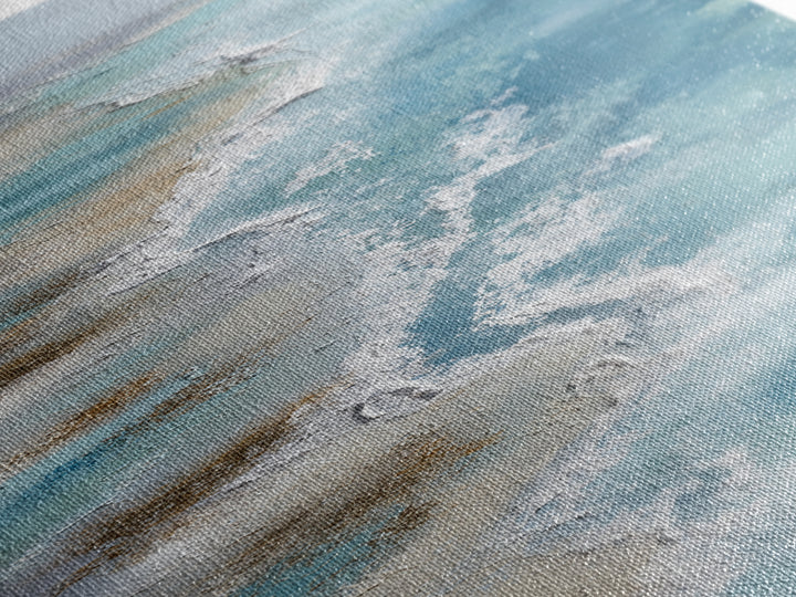 Coastal Aerial Water Study Framed Canvas Print, Wall Art, Home Decor Gift, Living Room Decor, Fine Art, Neutral Decor, WAL-1x3-47
