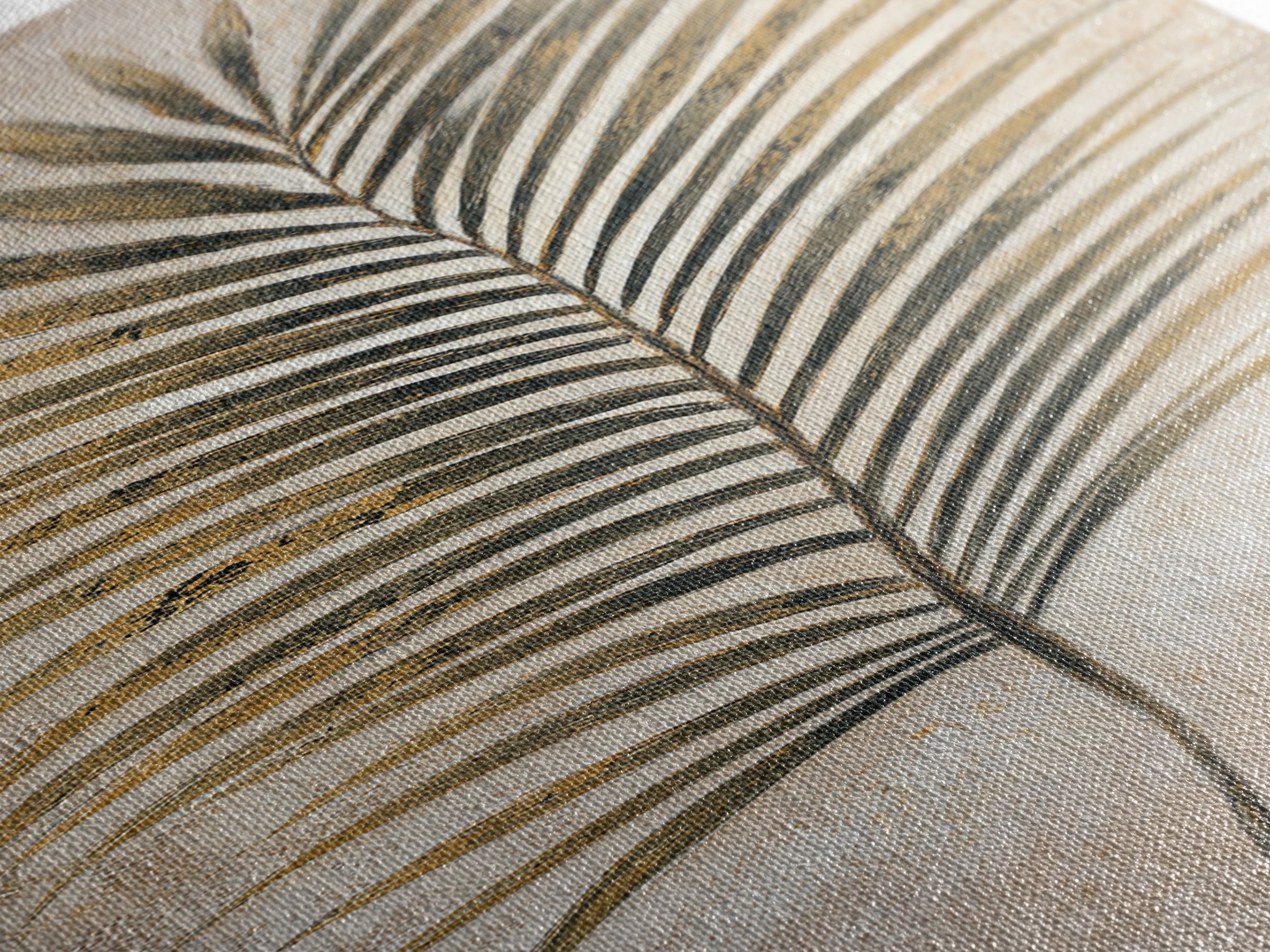 Tropical Palm Leaf Painting Framed Canvas Print, Wall Art, Framed Wall Art, Living Room Decor, Fine Art, Fine Art Print, WAL-1x3-76