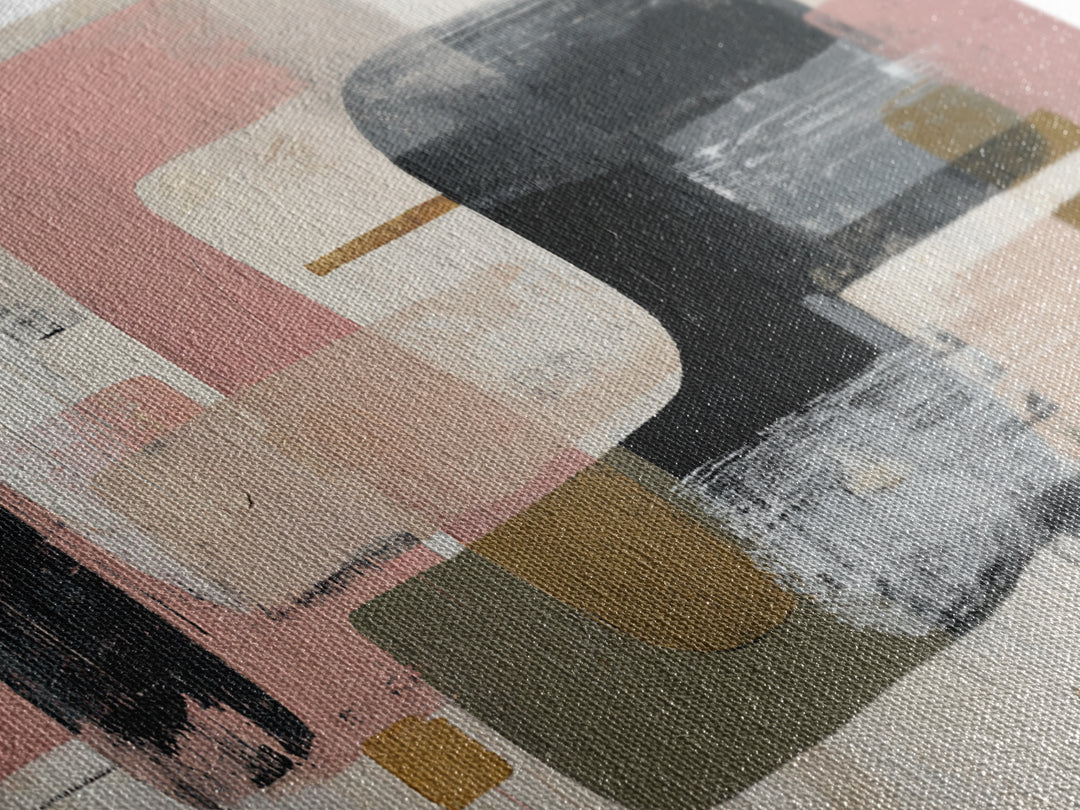 Statement Abstract with Bold Layered Brushwork Canvas Print, Wall Art, Heart, Living Room Decor, Fine Art, Home Decor Gift, WAL-2x1-21