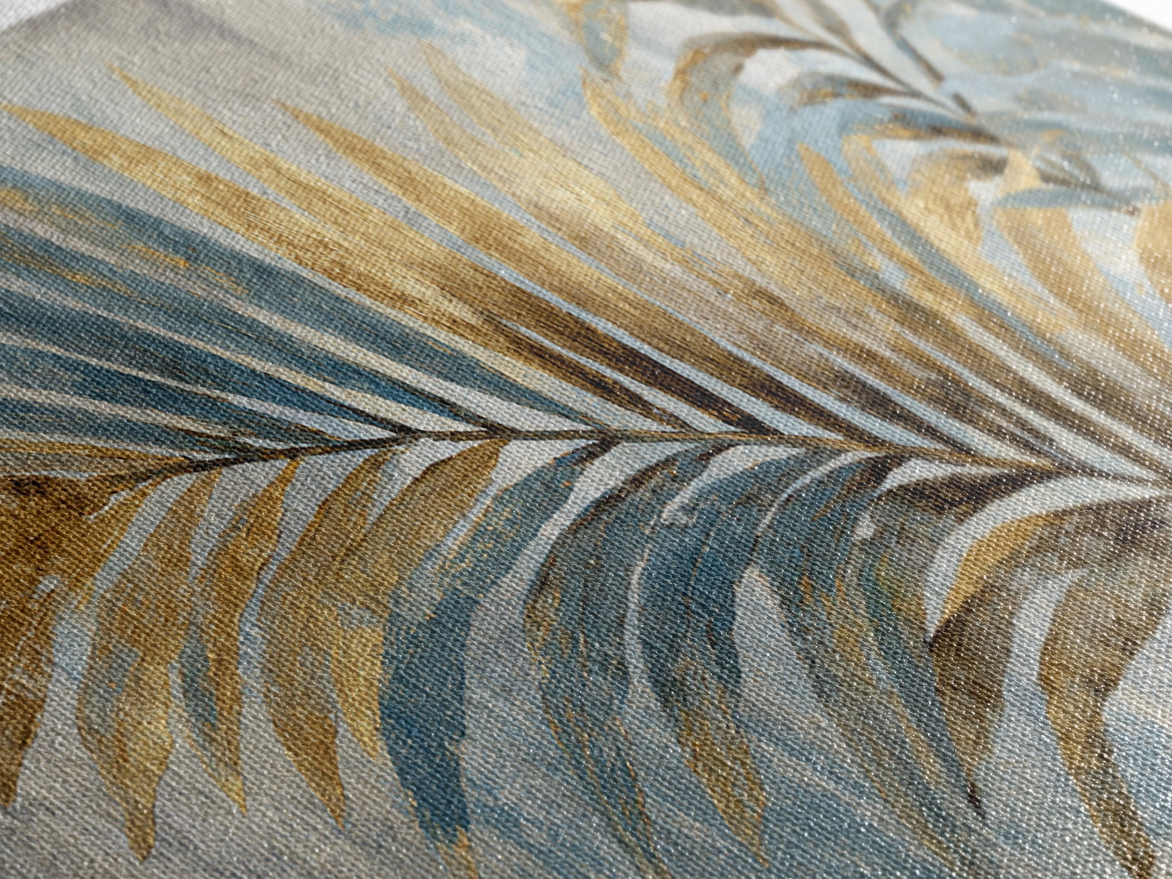 Tropical Palm Leaf Painting Canvas Print, Wall Art, Home Decor, Living Room Decor, Fine Art, Digital Wall Art, WAL-2x1-36
