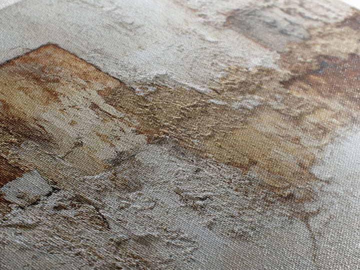 Luxury Neutral Plaster Texture Abstract Framed Canvas Print, Wall Art, Abstract Art, Living Room Decor, Boho Decor, WAL-2x1-59