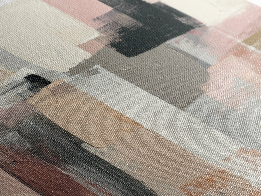 Statement Abstract with Bold Layered Brushwork Canvas Print, Wall Art, Wall Hanging, Living Room Decor, Abstract Art, WAL-2x1-93