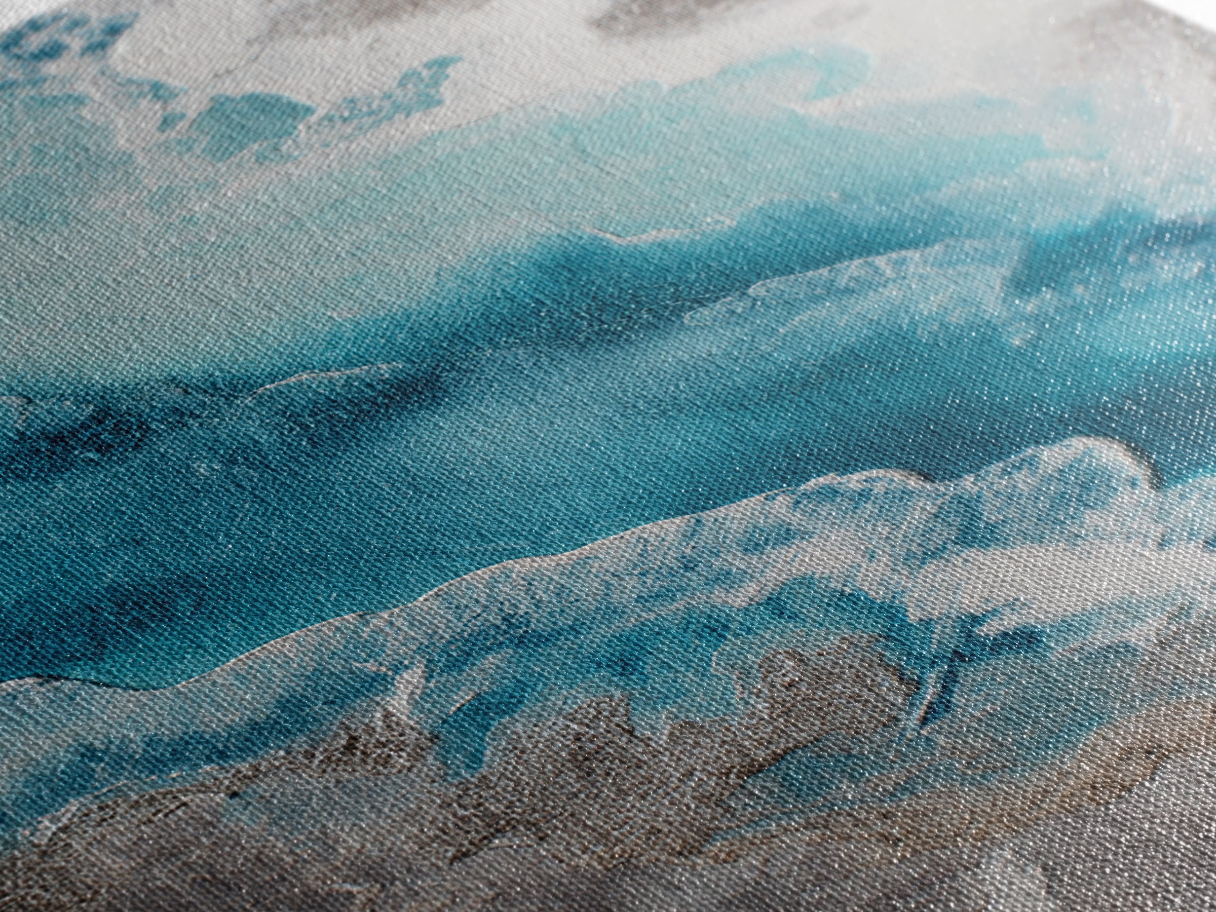 Coastal Aerial Water Study Framed Canvas Print, Wall Art, Contemporary Art, Living Room Decor, Fine Art, Mid Century Modern, WAL-2x3-19