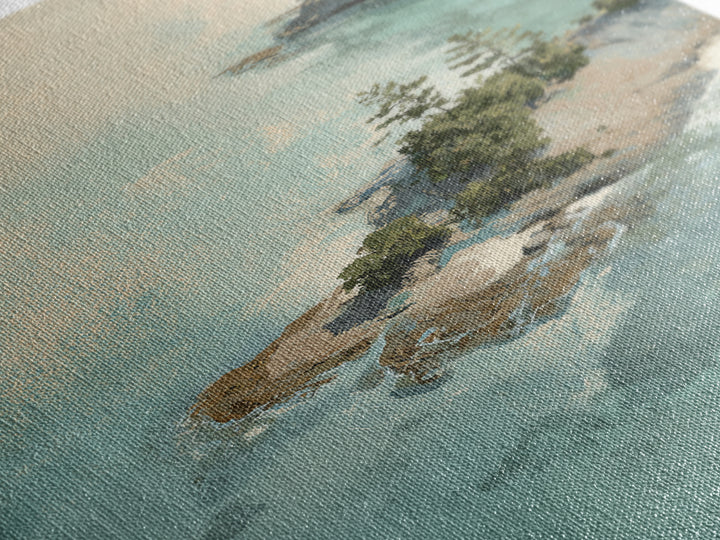 Coastal Aerial Water Study Framed Canvas Print, Wall Art, Wall Art Prints, Living Room Decor, Fine Art, Abstract Art, WAL-2x3-43