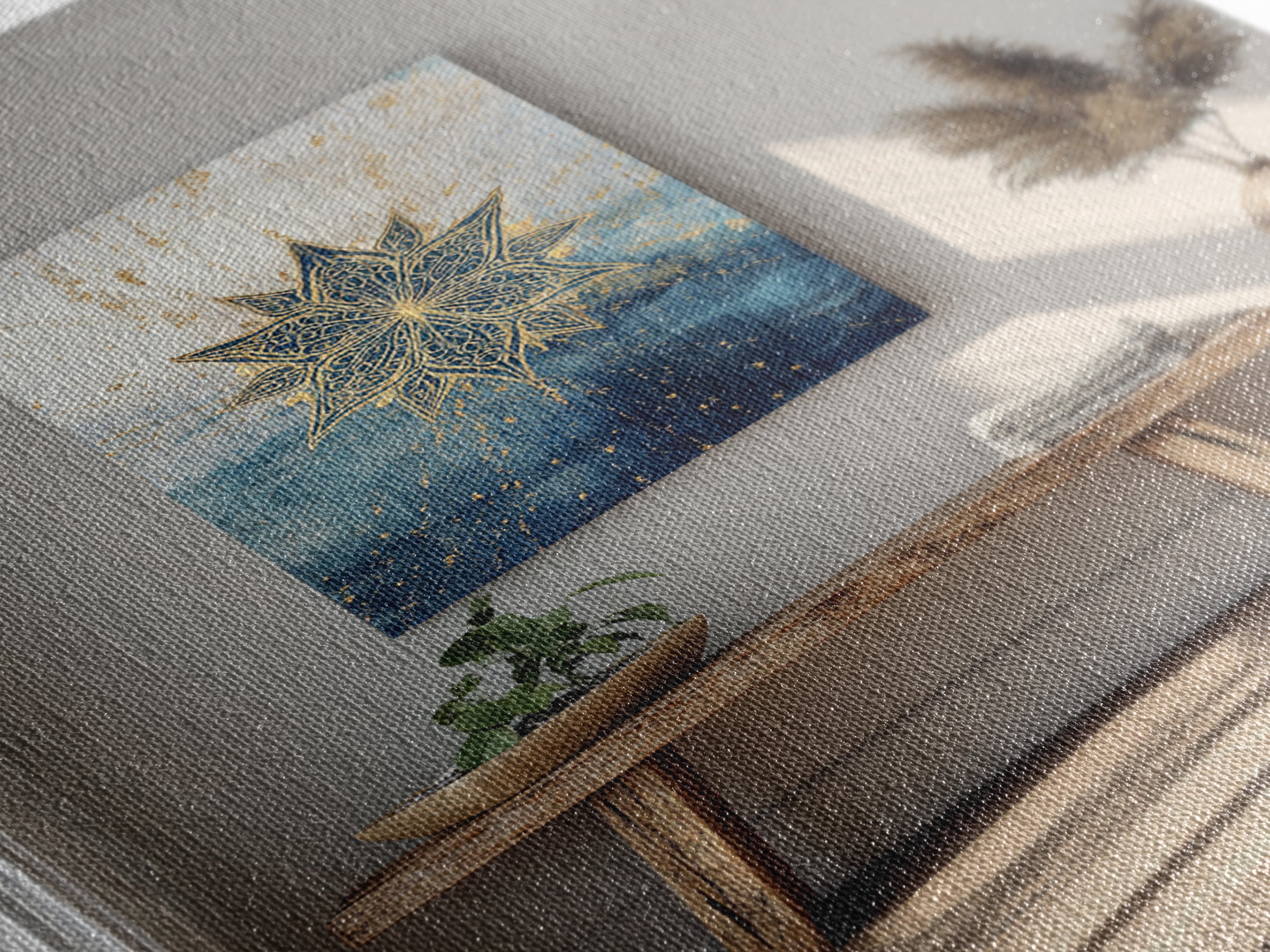 Sacred Geometry Mandala Framed Canvas Print, Wall Art, Wall Art for Mom, Living Room Decor, Oil Painting, Prints Wall Art, WAL-2x3-53