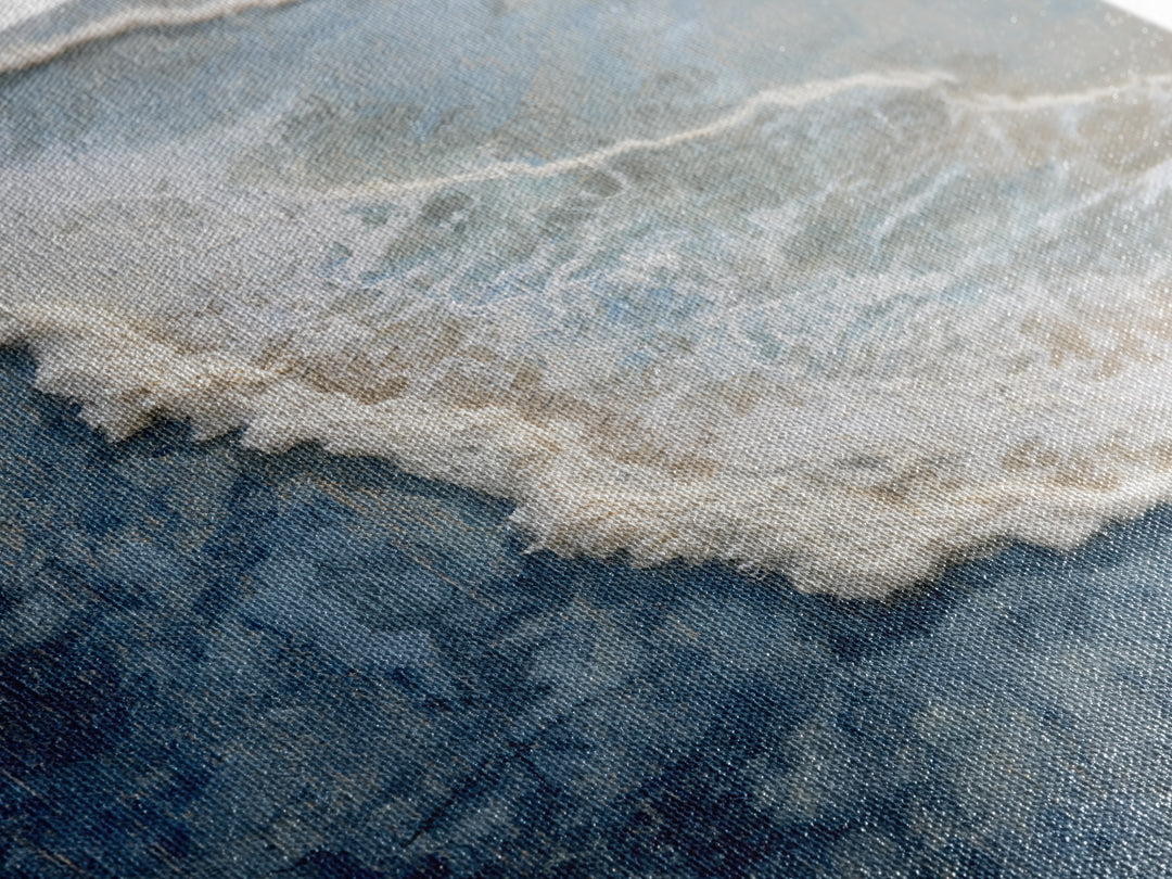 Coastal Aerial Water Study Canvas Print, Wall Art, Large Wall Art, Living Room Decor, Fine Art, Abstract Wall Art, WAL-2x3-67