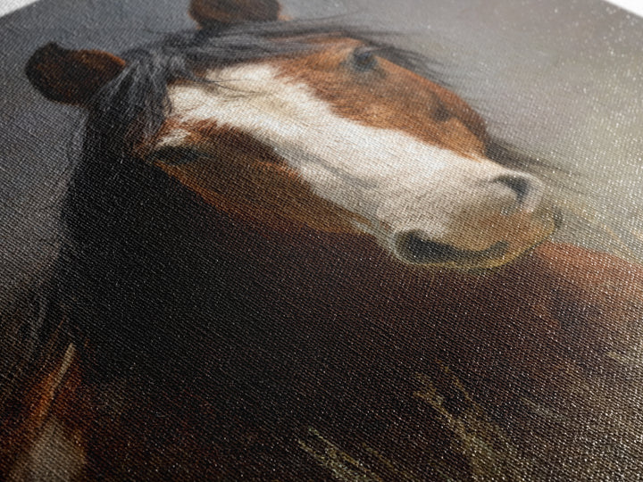 Wild Horse Portrait Framed Canvas Print, Wall Art, Wall Hanging, Living Room Decor, Fine Art, Gallery Decor, WAL-2x3-69