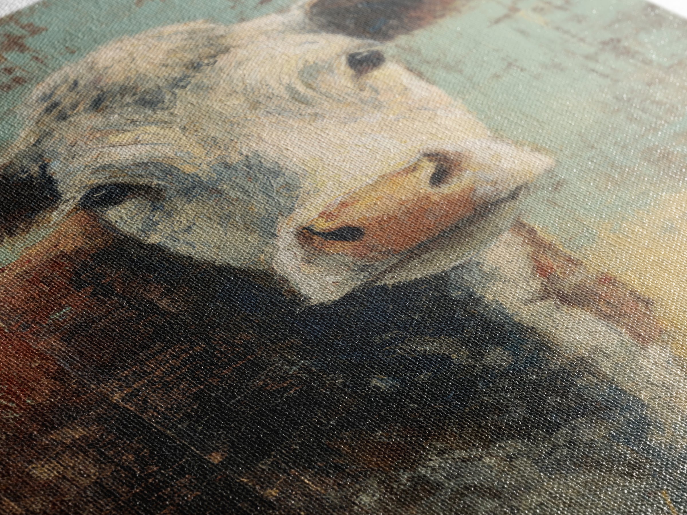 Rustic Farmhouse Cow Portrait Framed Canvas Print, Wall Art, Wall Hanging, Living Room Decor, Fine Art, Gallery Decor, WAL-2x3-75