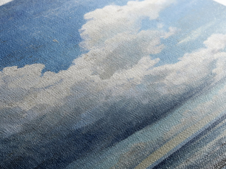 Classic Seascape with Dramatic Clouds Framed Canvas Print, Wall Art, Wood Wall Art, Living Room Decor, Abstract Art, WAL-2x3-83
