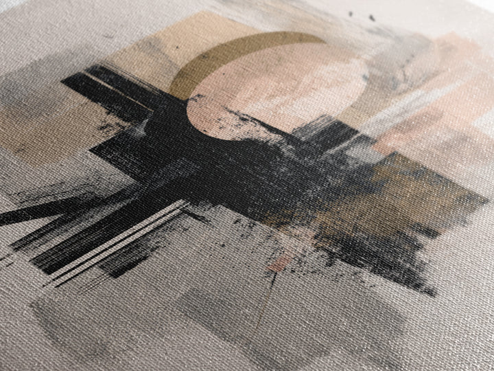 Statement Abstract with Bold Layered Brushwork Canvas Print, Wall Art, Canvas, Living Room Decor, Abstract Art, WAL-2x3-9