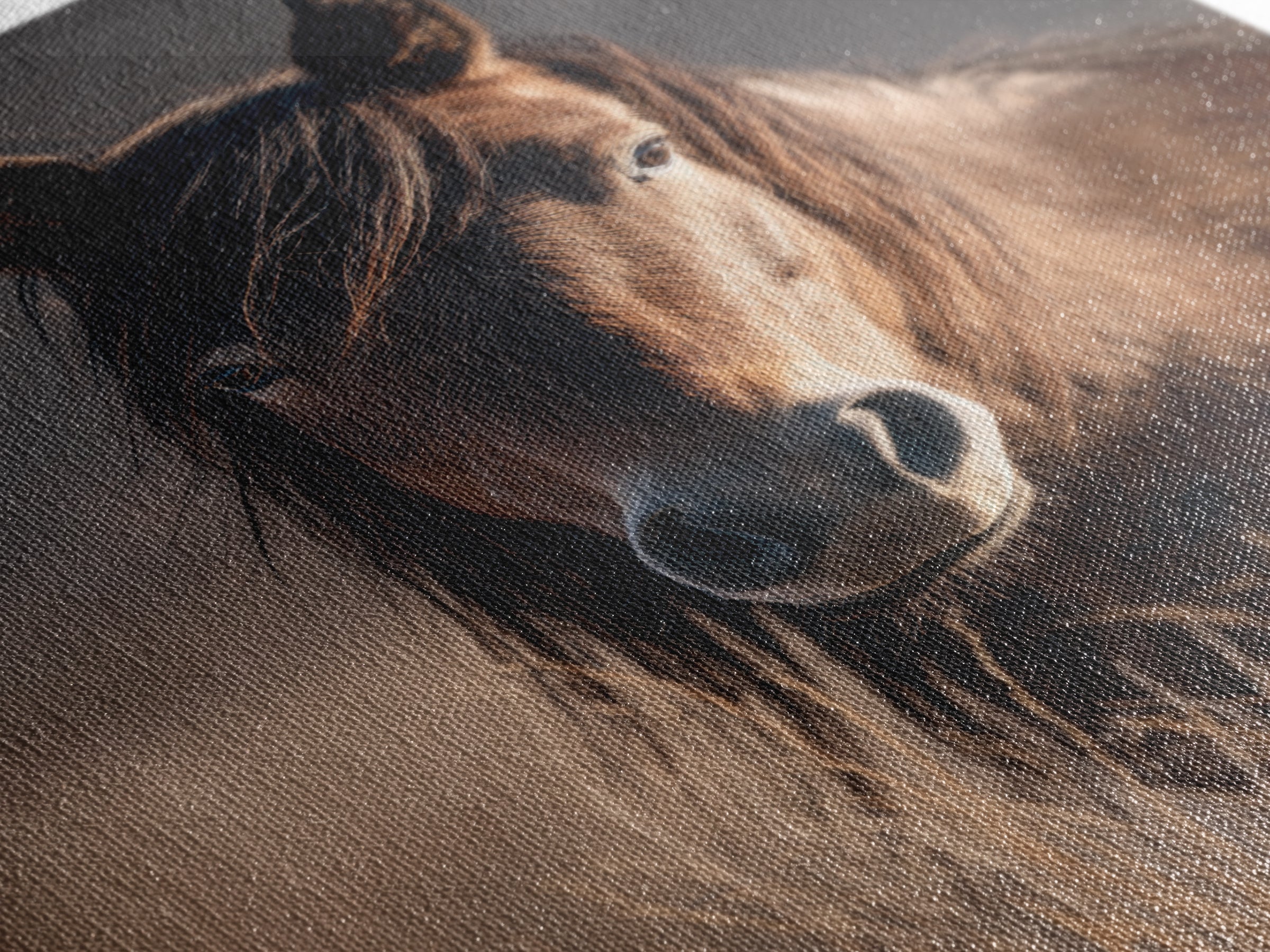 Wild Horse Portrait Framed Canvas Print, Wall Art, Wall Hanging, Living Room Decor, Fine Art, Gallery Decor, WAL-2x3-93