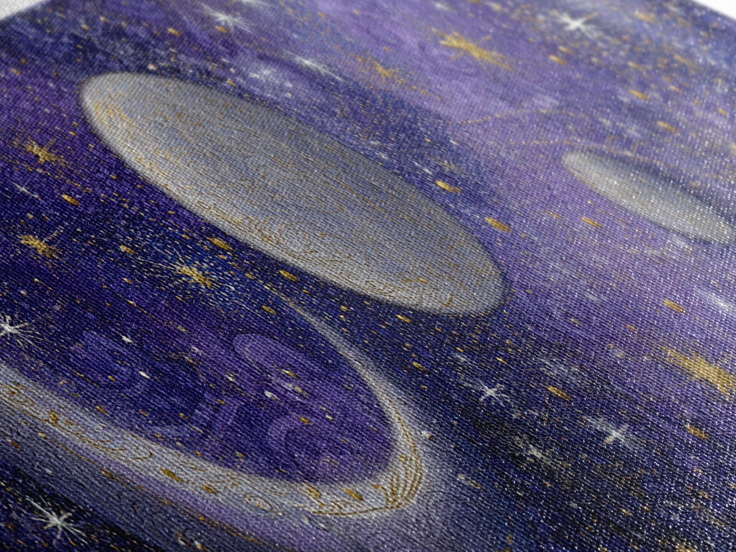 Celestial Moon and Stars Artwork Canvas Print, Wall Art, Digital Print, Living Room Decor, Fine Art, Luxury Decor, WAL-3x1-6