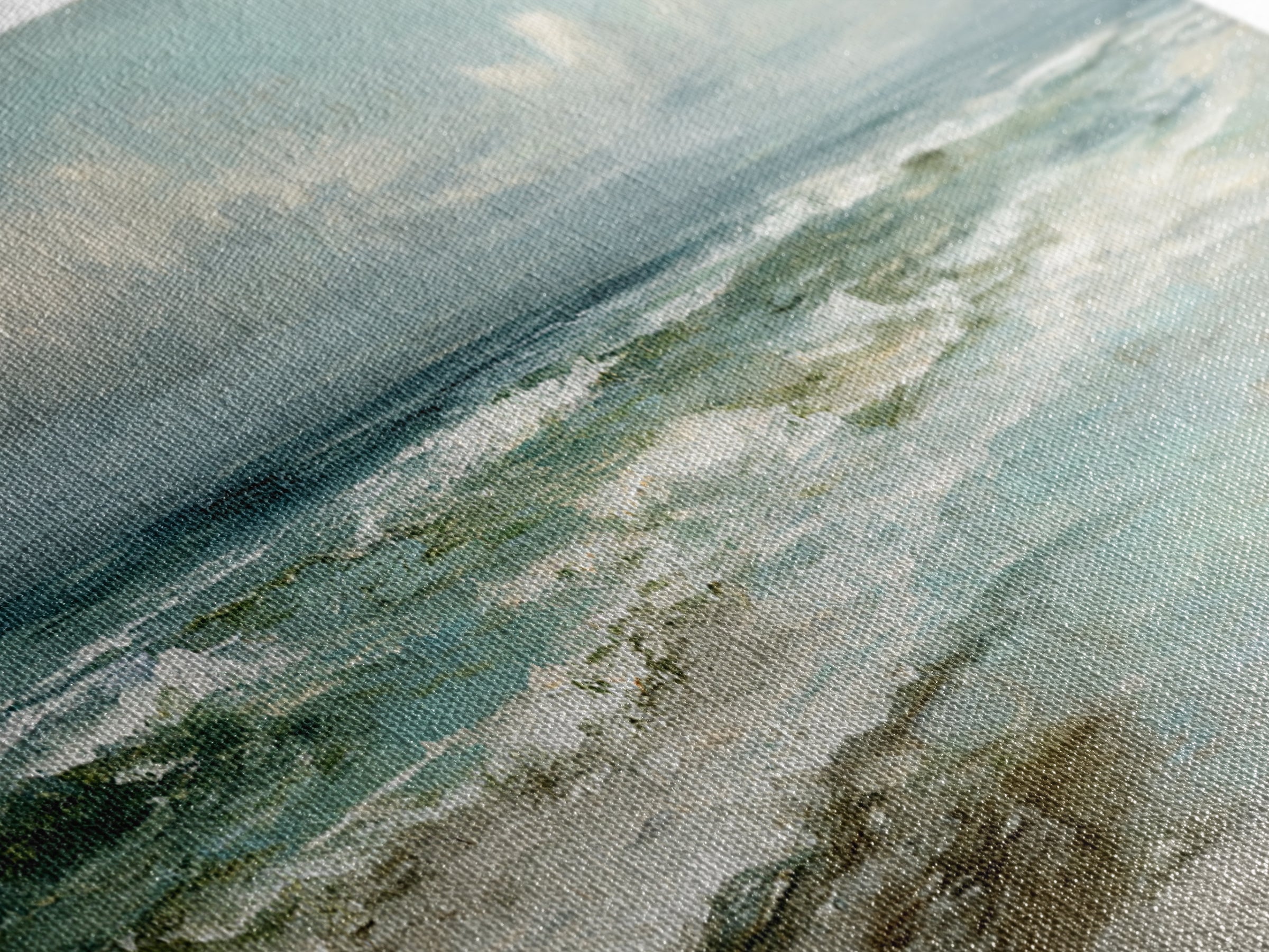 Classic Seascape with Dramatic Clouds Canvas Print, Wall Art, Art Print, Living Room Decor, Fine Art, Wall Hanging, WAL-3x1-91