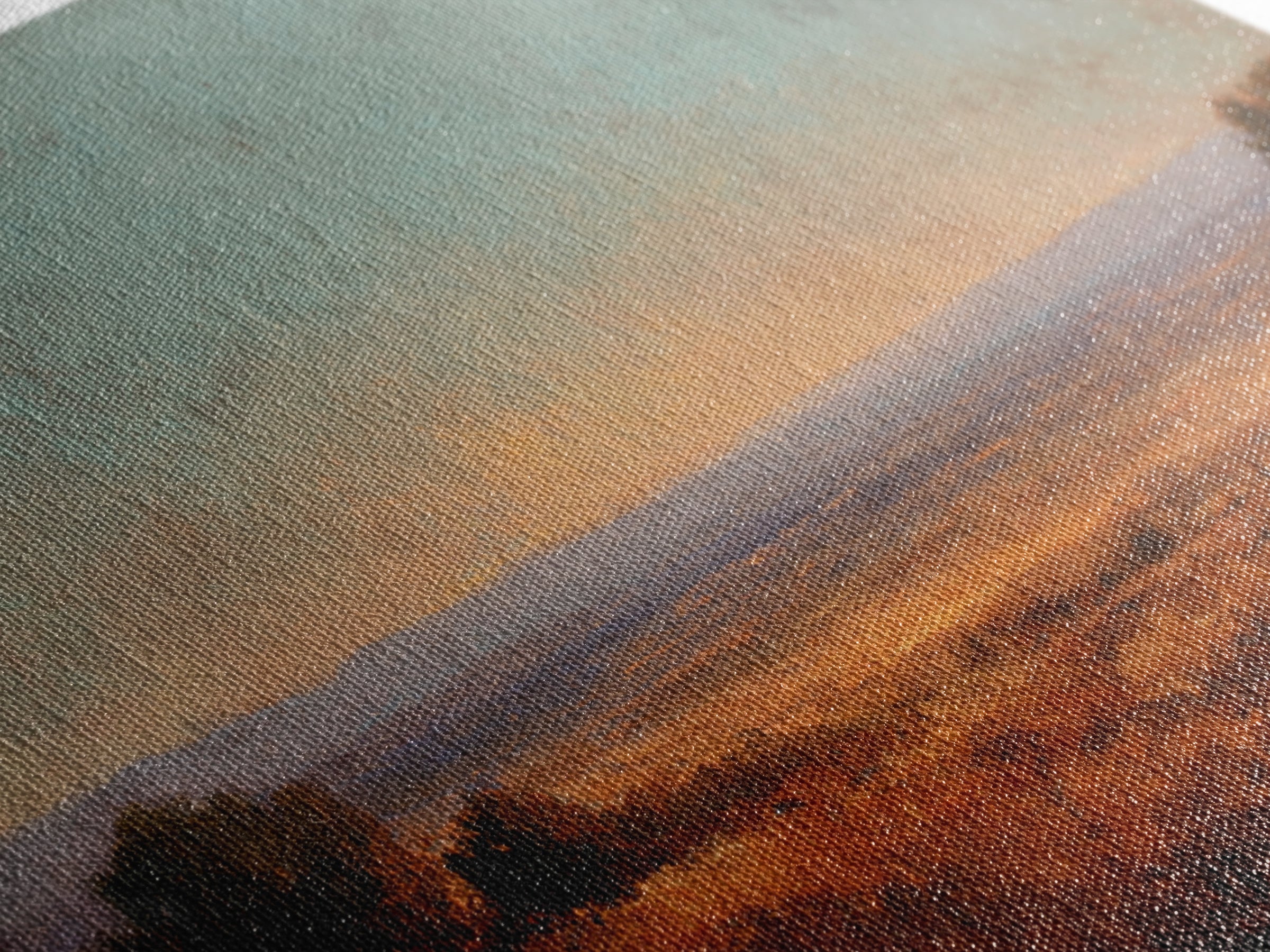 Desert Landscape in Warm Terracotta Tones Framed Canvas Print, Wall Art, Room Decor, Living Room Decor, Fine Art, WAL-3x2-35
