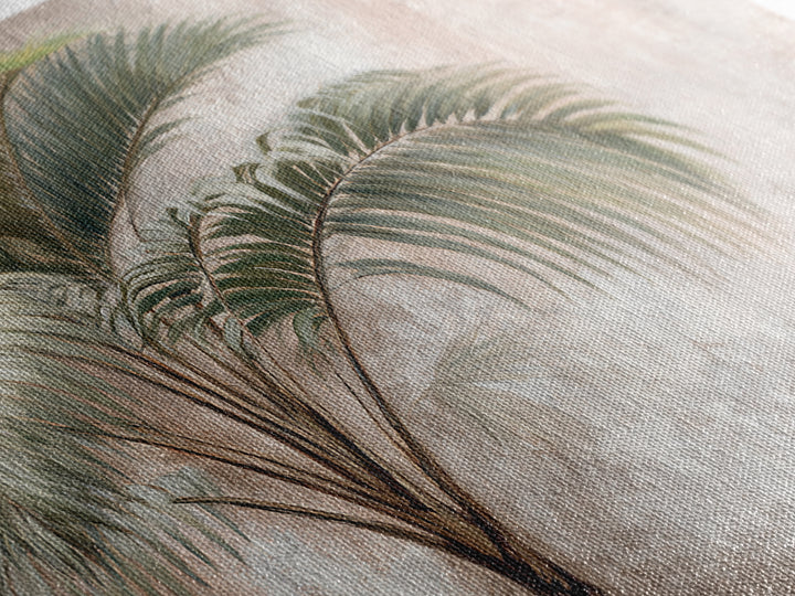 Tropical Palm Leaf Painting Canvas Print, Wall Art, Abstract Wall Art, Living Room Decor, Fine Art, Contemporary Art, WAL-3x2-44