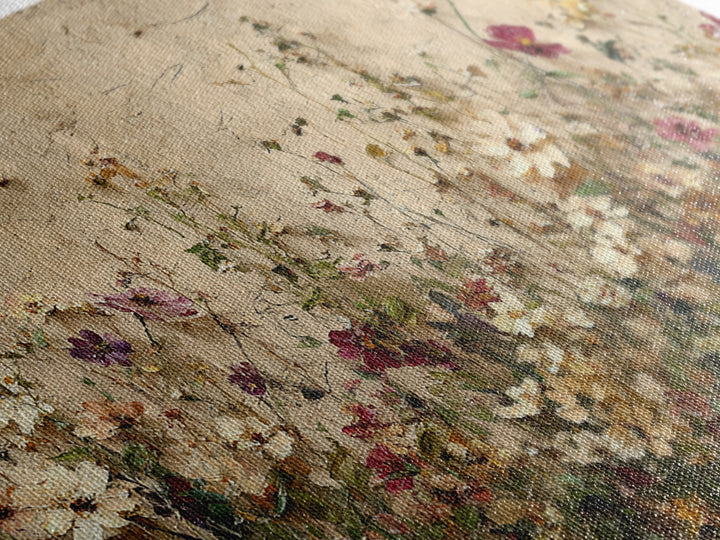 Impressionist Meadow of Wildflowers Framed Canvas Print, Wall Art, Gallery Decor, Living Room Decor, Fine Art, WAL-3x2-69