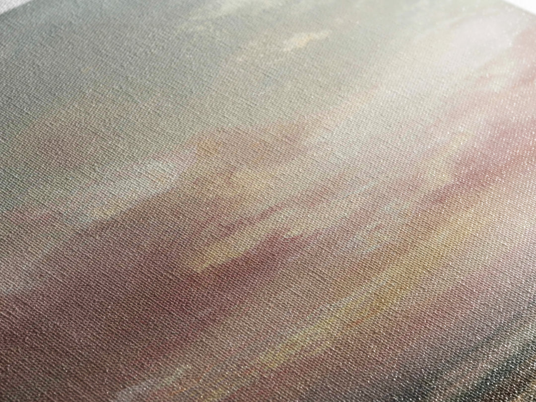 Blush Cloudscape with Dreamy Atmosphere Canvas Print, Wedding Art, Custom Painting, Living Room Decor, Oil Painting, Romance, WED-1x1-15