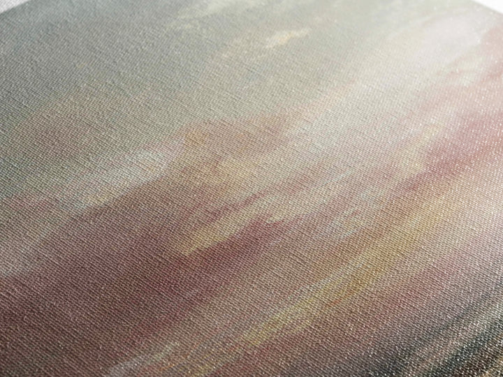 Blush Cloudscape with Dreamy Atmosphere Canvas Print, Wedding Art, Custom Painting, Living Room Decor, Oil Painting, Romance, WED-1x1-15